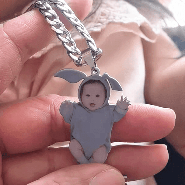 Personalized etched photo charms jewelry wholesale manufacturers custom full color image engraved necklace cuban chain factory and suppliers websites